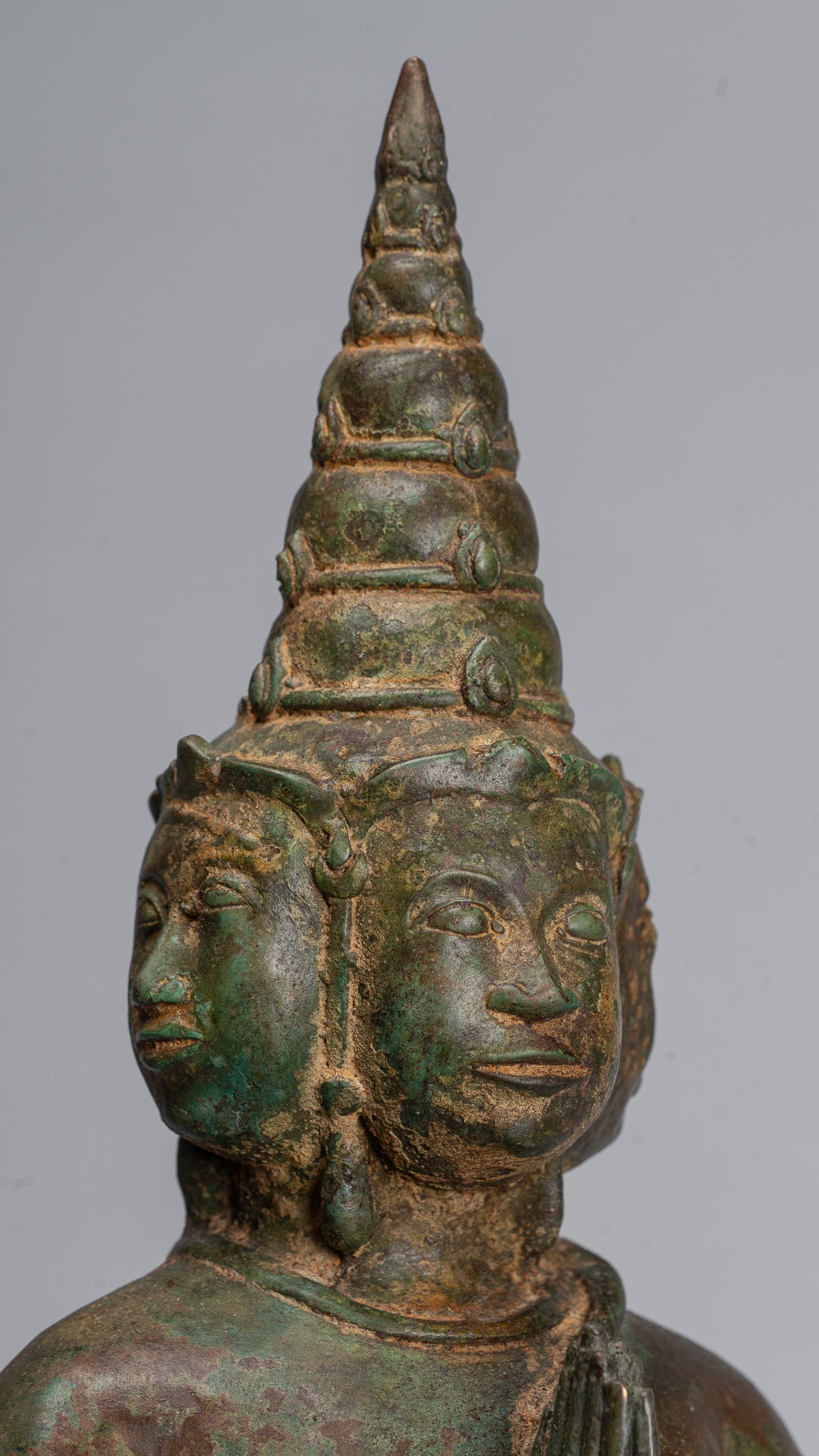 Brahma Statue - Antique Indian Style Standing Bronze Brahma 6 Arms - Hindu God Creation - 58cm/23"