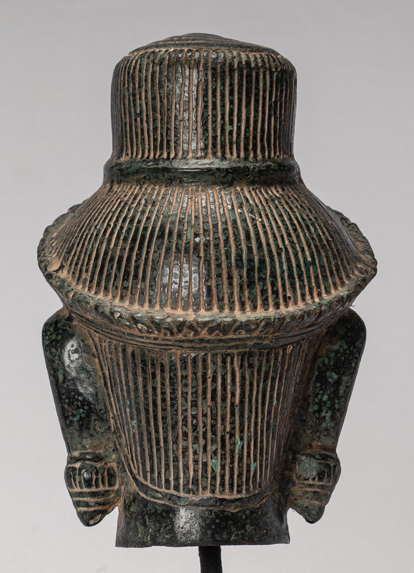 Antique Banteay Srei Style Bronze Khmer Garuda Vishnu Statue - 27cm/11"