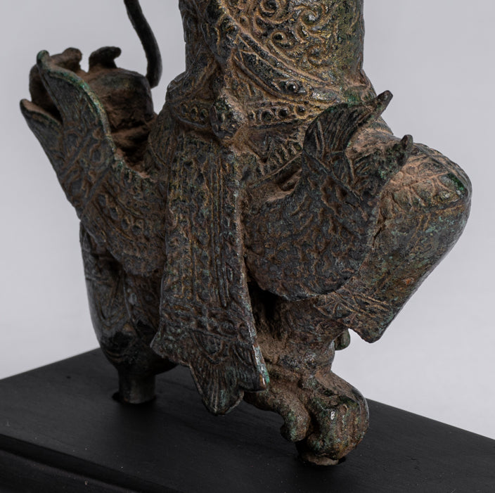 Antique Khmer Style Bayon Hindu God Hanuman Statue - 25cm/10" Tall