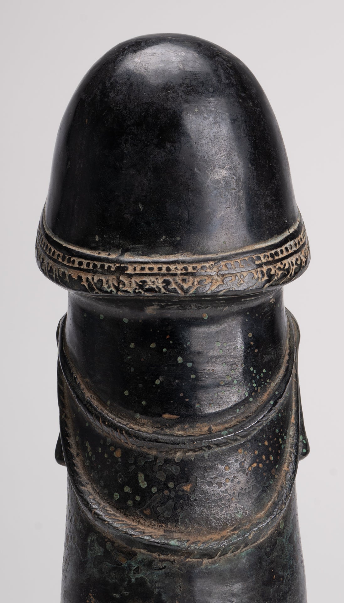 Antique Khmer Style Bronze Shiva Linga / Lingnum - 22cm/9"