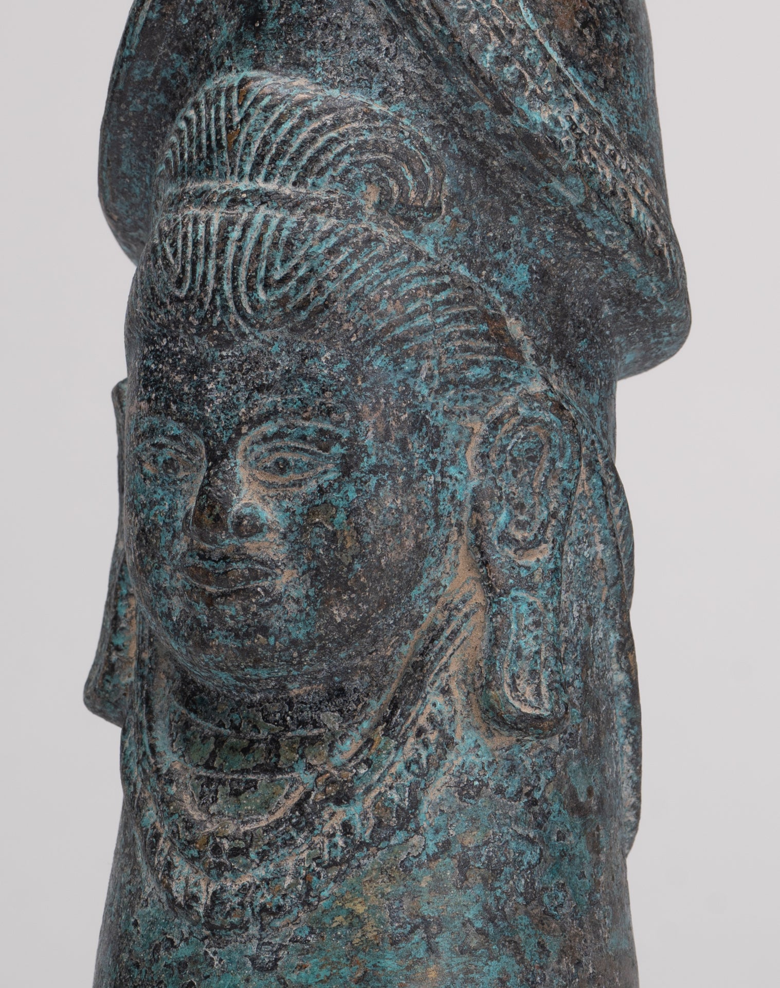 Antique Khmer Style Bronze Shiva Linga / Lingnum - 22cm/9"