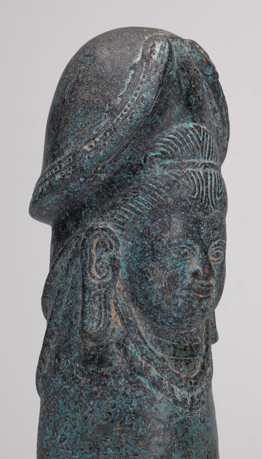 Antique Khmer Style Bronze Shiva Linga / Lingnum - 22cm/9"