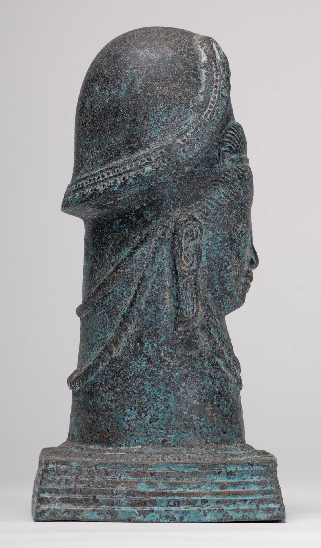 Antique Khmer Style Bronze Shiva Linga / Lingnum - 22cm/9"