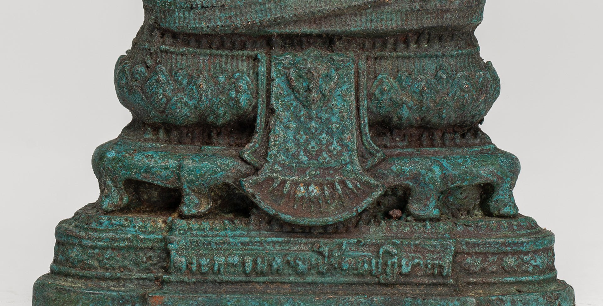 Buddha Sculpture - Antique Thai Style Bronze Seated Meditation Winter Buddha Statue - 12.5cm/5"