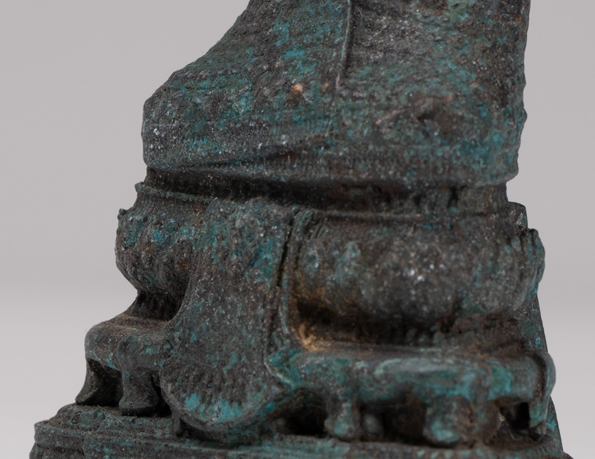 Buddha Skulptur - Antike thailändische Bronze -Sitzen -Meditation Winter Buddha Statue - 12,5 cm/5 "