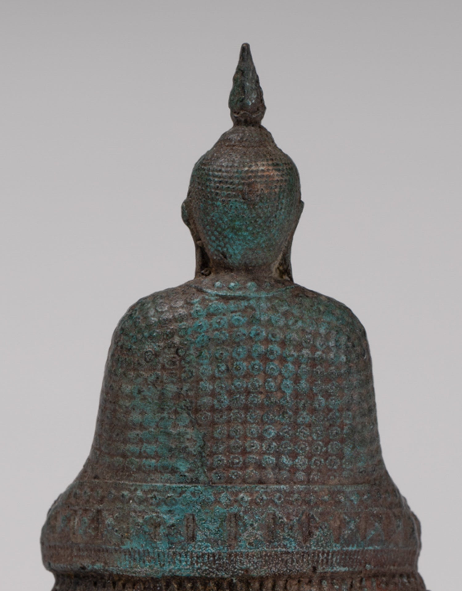 Buddha Sculpture - Antique Thai Style Bronze Seated Meditation Winter Buddha Statue - 12.5cm/5"