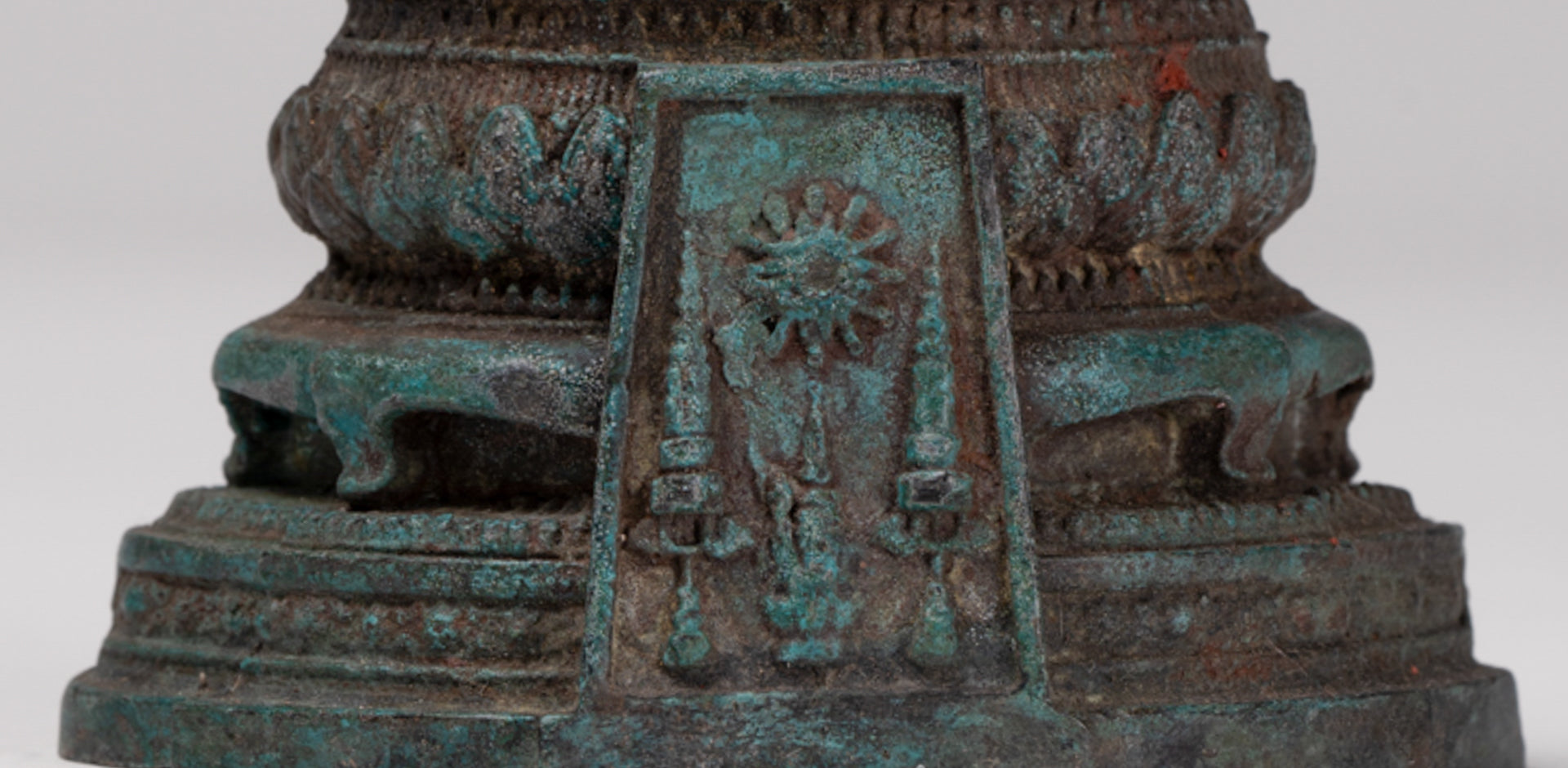 Buddha Sculpture - Antique Thai Style Bronze Seated Meditation Winter Buddha Statue - 12.5cm/5"