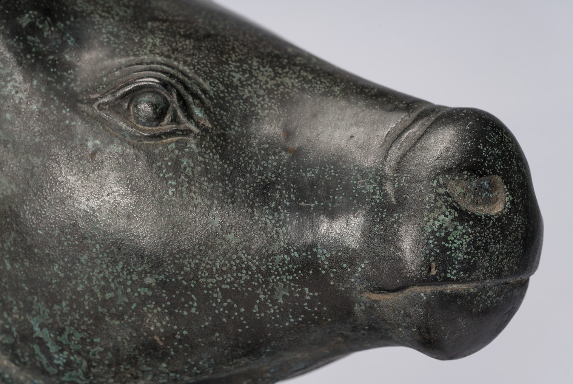 Statua Nandi in bronzo in stile Khmer antico - Monte di Shiva - 53 cm/21 "di lunghezza