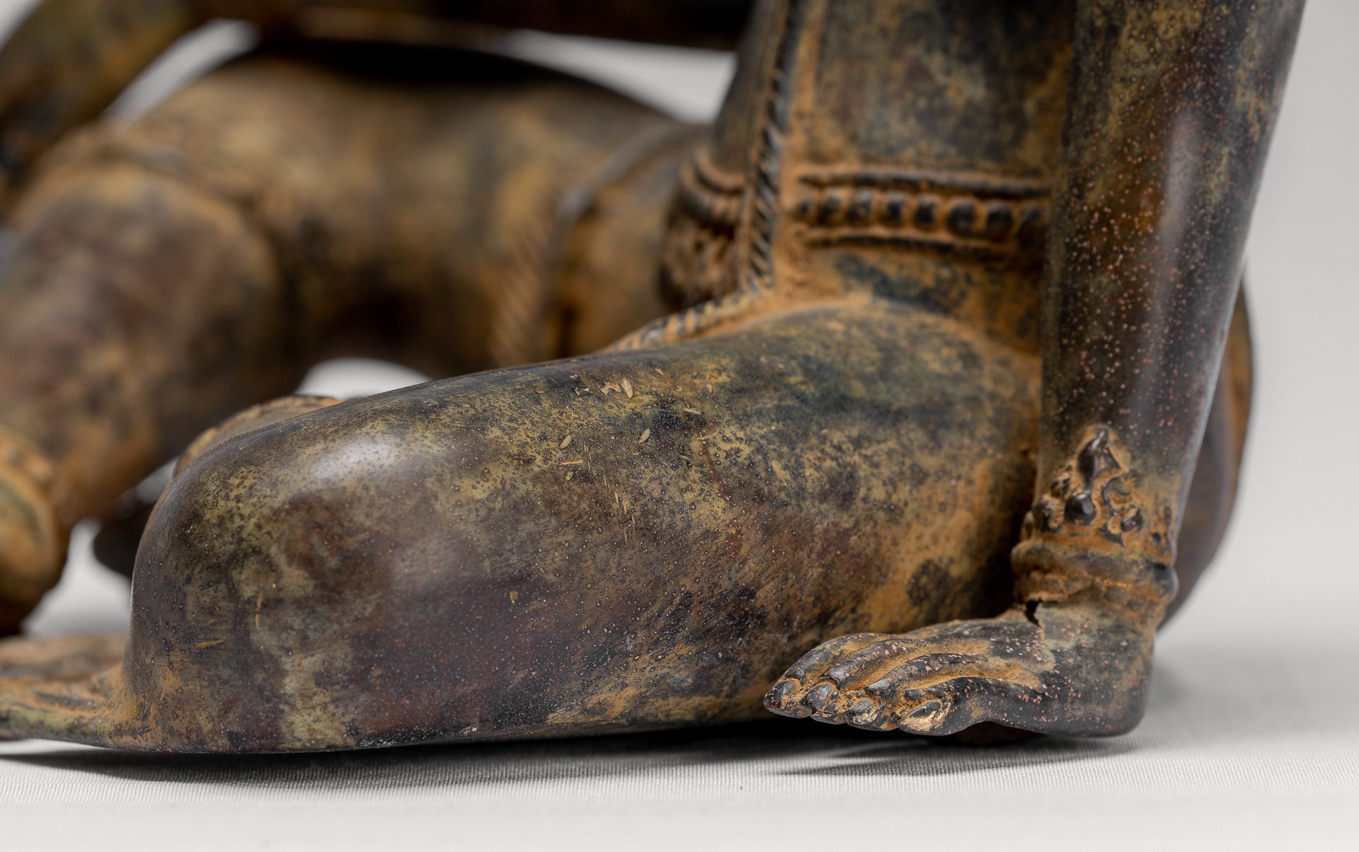 Tara Statue - Antique Java Style Indonesian Bronze Devi Tara Statue - 25cm/10"