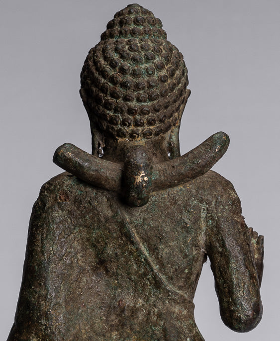 Buddha Statue - Antique Indonesian Style Javanese Standing Protection Buddha Statue - 43cm/17"