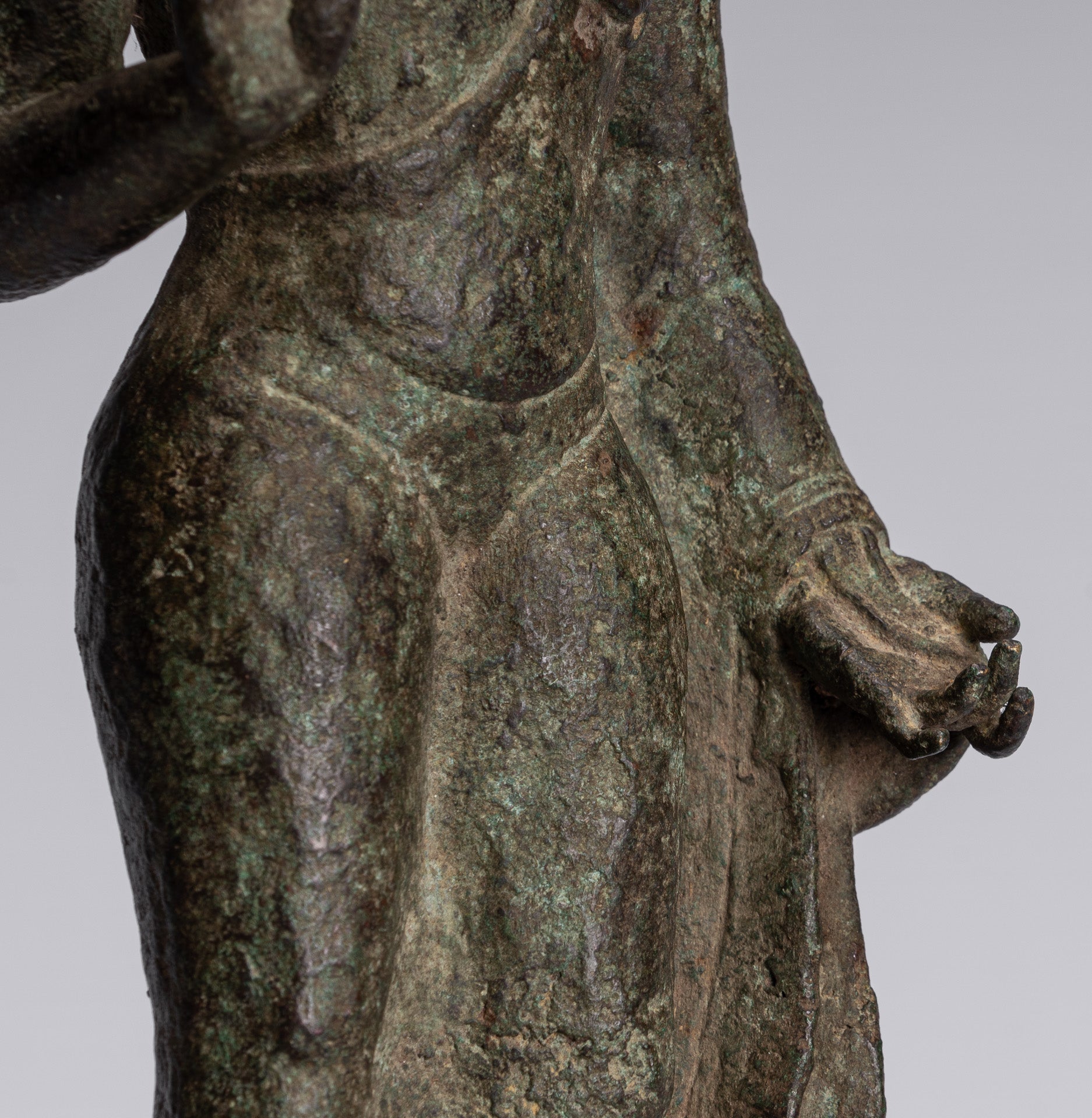 Buddha Statue - Antique Indonesian Style Javanese Standing Protection Buddha Statue - 43cm/17"