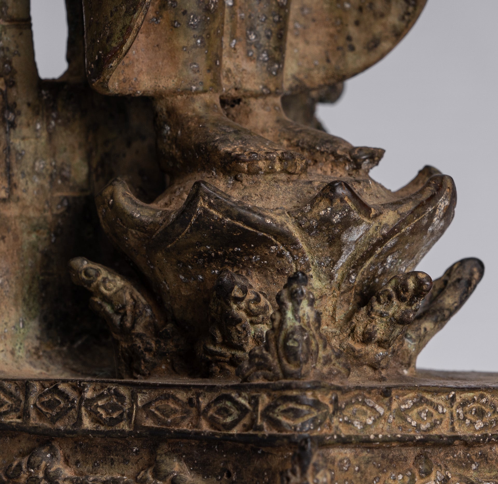 Statua Buddha - Antique in stile indonesiano Bronzo in piedi Java Teaching Buddha Statue - 39cm/16 "