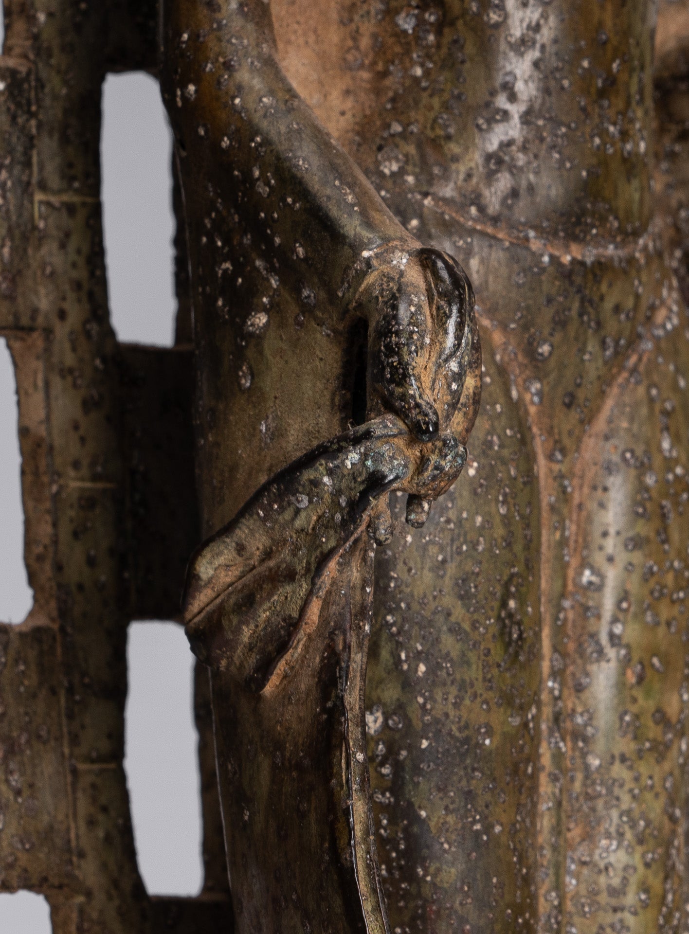 Statua Buddha - Antique in stile indonesiano Bronzo in piedi Java Teaching Buddha Statue - 39cm/16 "