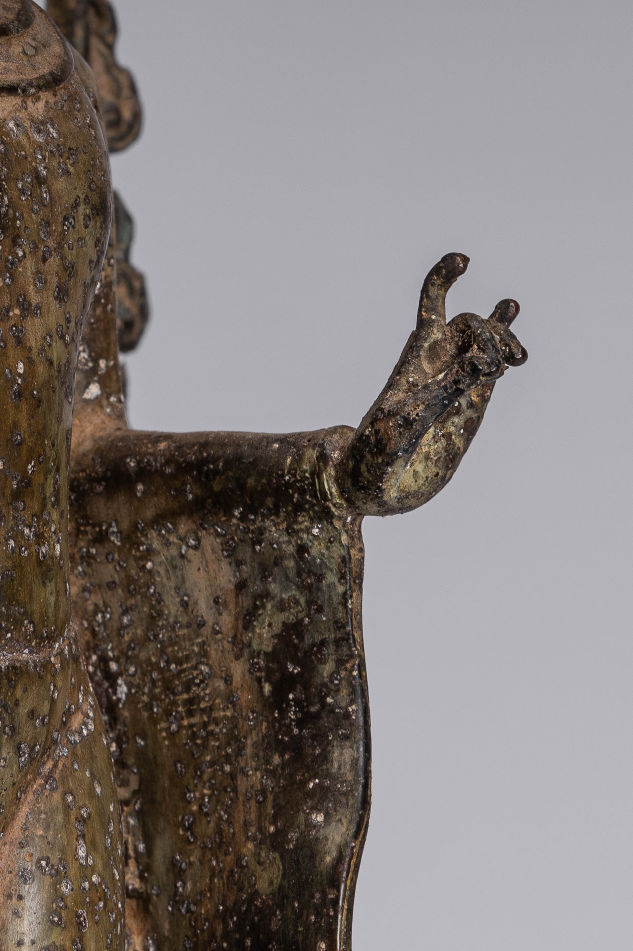 Statua Buddha - Antique in stile indonesiano Bronzo in piedi Java Teaching Buddha Statue - 39cm/16 "