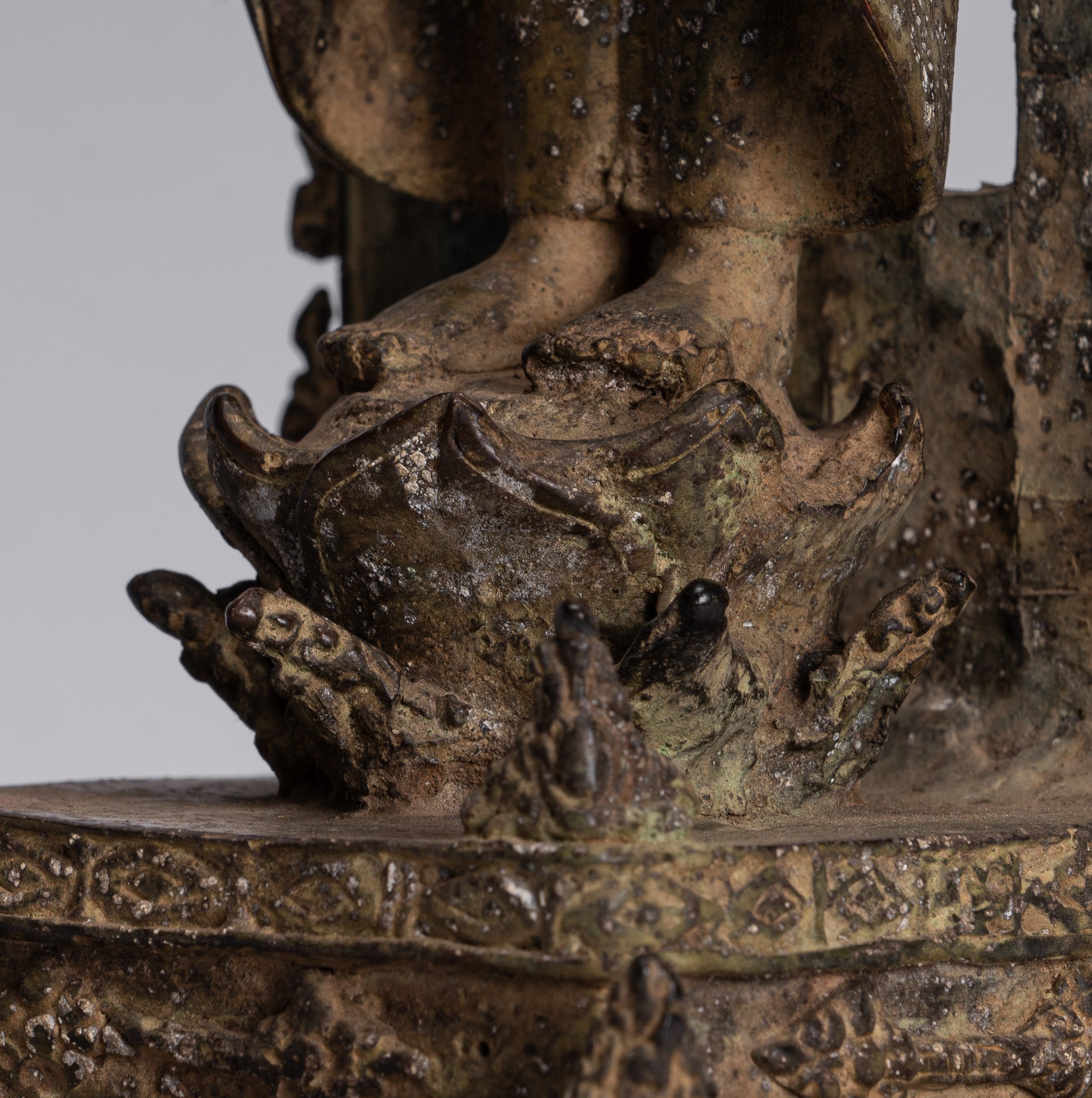 Statua Buddha - Antique in stile indonesiano Bronzo in piedi Java Teaching Buddha Statue - 39cm/16 "