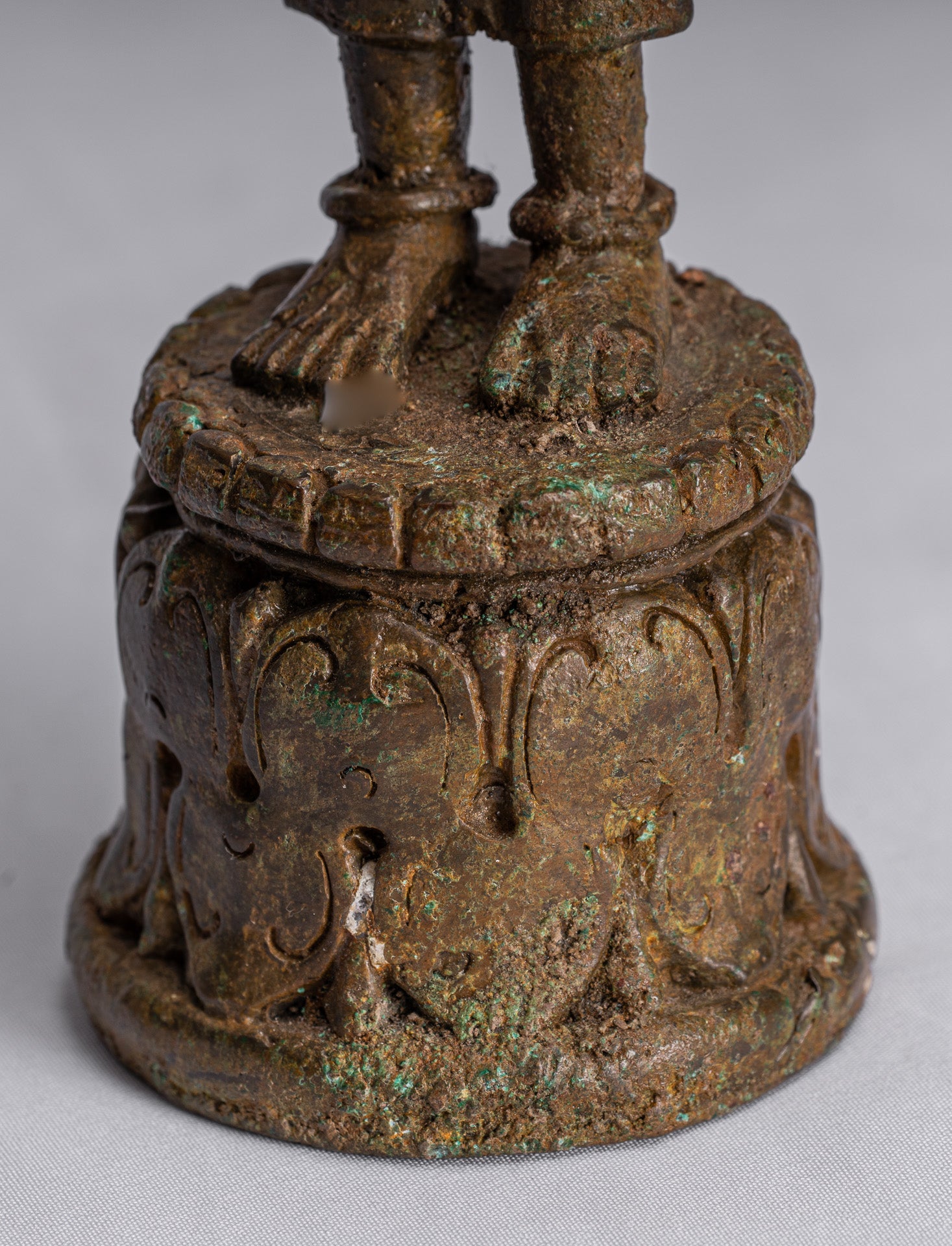 Lokeshvara - Antique Indonesian Style Majapahit Standing Bronze Lokeshvara Statue - 27cm/11"