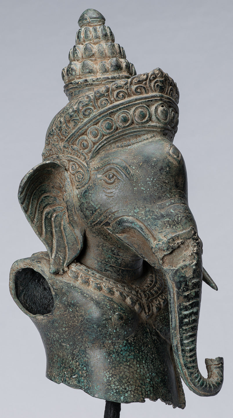 Statue Ganesha - Bronzo montato in stile Khmer antico Angkor Wat Ganesha Statua - 45cm/18 "