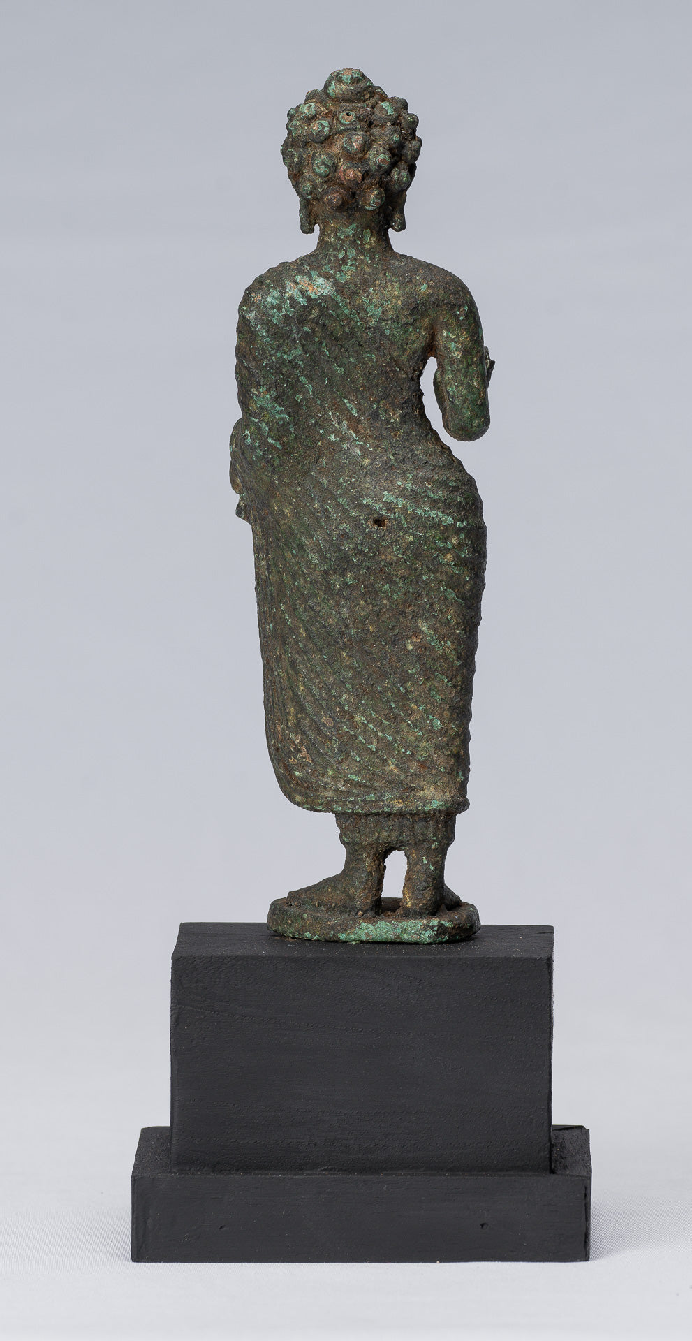 Estatua de Buda - Estilo indonesio antiguo de bronce de bronce Javanese Buda - 25 cm/10 "