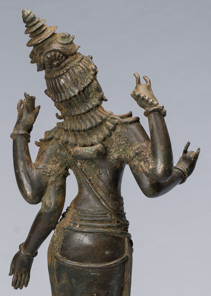 Tara-Statue – antike Majapahit-Statue aus Bronze, Devi-Tara-Statue im Java-Stil – 56 cm.