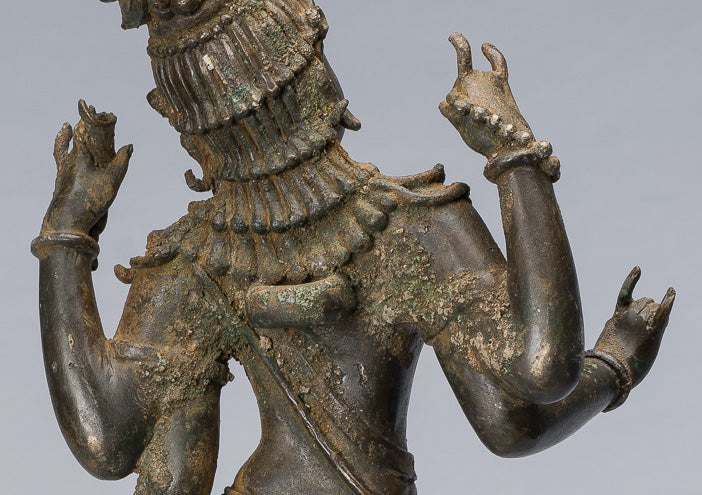Tara-Statue – antike Majapahit-Statue aus Bronze, Devi-Tara-Statue im Java-Stil – 56 cm.