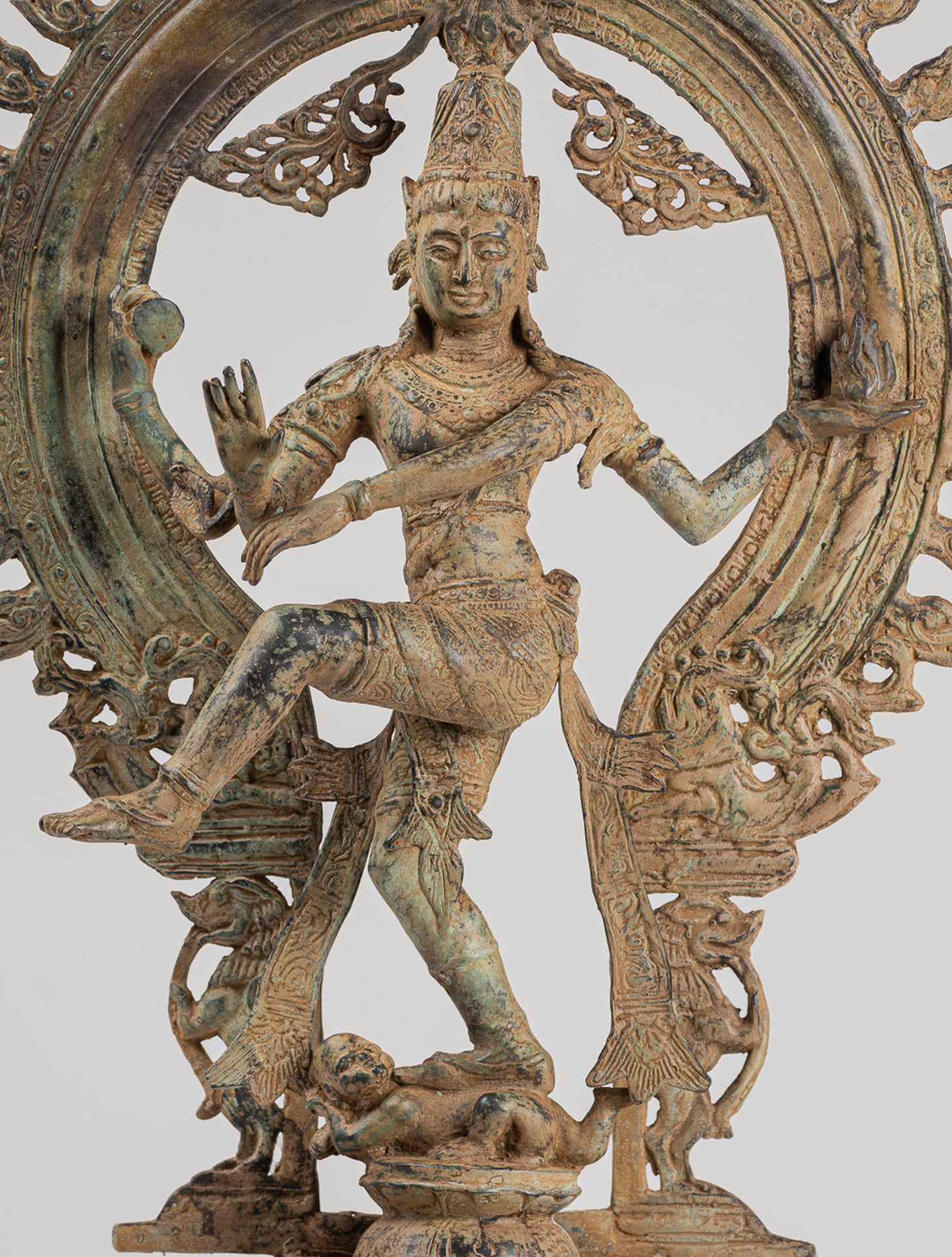 Shiva Statue - Antique Javanese Style Bronze Dancing Shiva statue as Lord Nataraja - 58cm(23") Tall