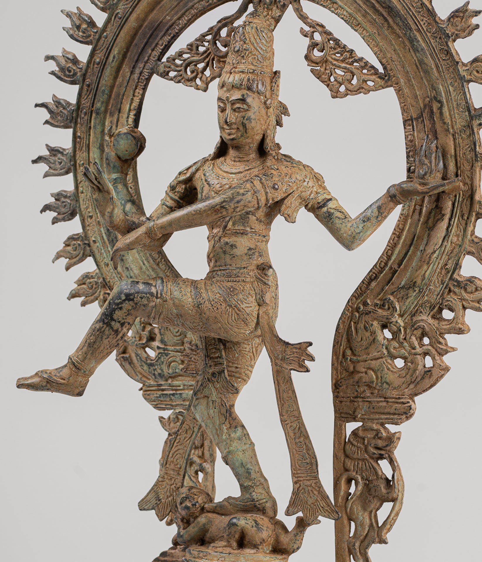 Shiva Statue - Antique Javanese Style Bronze Dancing Shiva statue as Lord Nataraja - 58cm(23") Tall