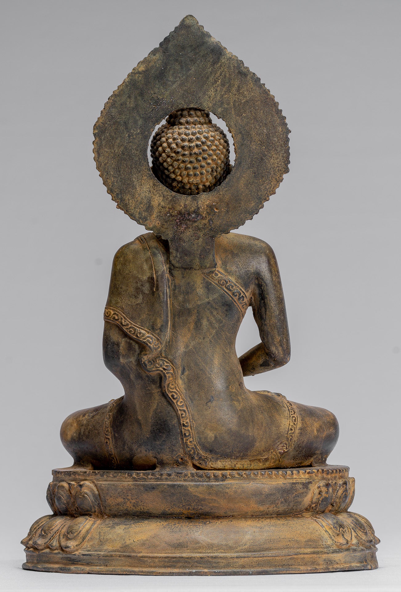 Buddha Statue-Antike Indonesische Stil Bronze Javanisch Amitabha Buddha Statue-32cm/13 "