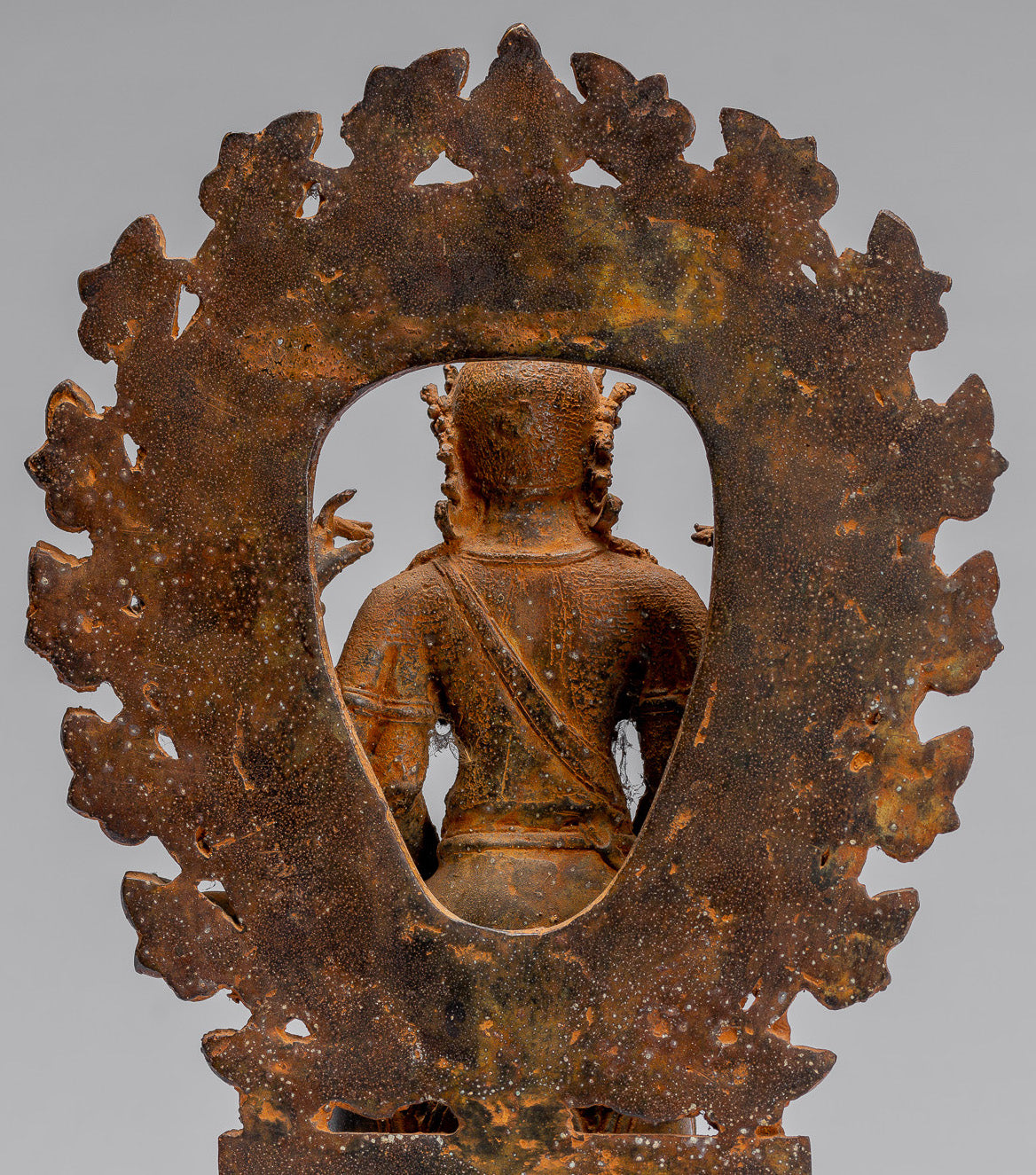 Estatua de Bodhisattva - Estatua de Bodhisattva de estilo indonesio antiguo indonesio - 28 cm/11 "