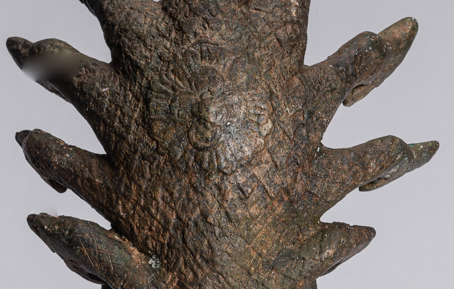 Buddha Statue-Antike Sukhothai Stil Bronze Meditation Naga Buddha Statue-32cm/13 "