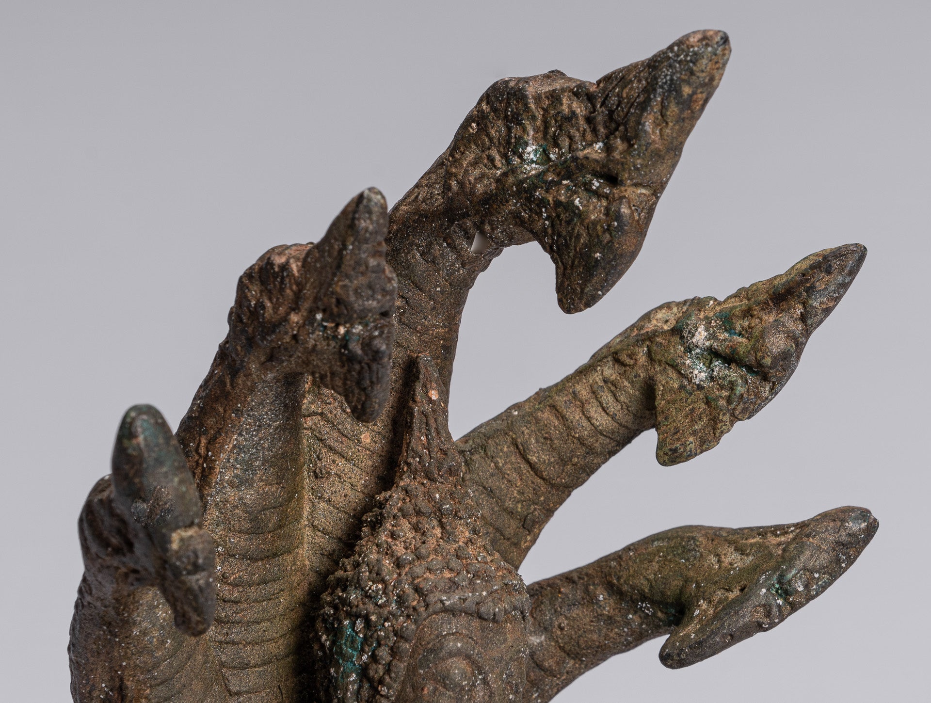 Buddha Statue-Antike Sukhothai Stil Bronze Meditation Naga Buddha Statue-32cm/13 "