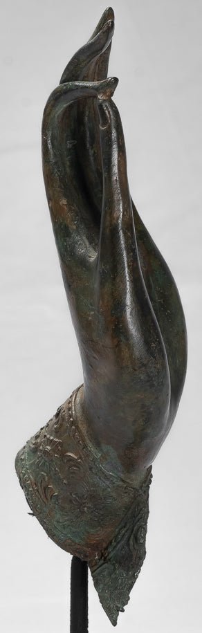 Mano de protección tailandesa de estilo tailandés antiguo montado en el sudeste asiático - 34 cm/14 "