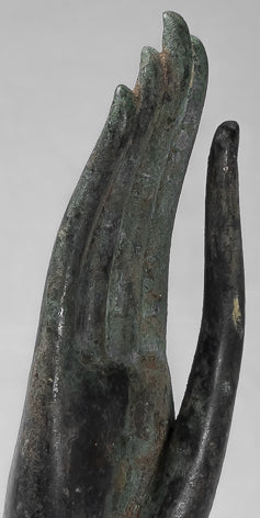 Monte Antique Thai Thai Style Southeast Asia Bronzo Thai Protection Hand - 32 cm/13 "