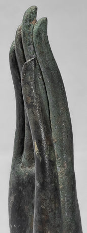 Monte Antique Thai Thai Style Southeast Asia Bronzo Thai Protection Hand - 32 cm/13 "