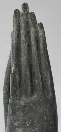 Monte Antique Thai Thai Style Southeast Asia Bronzo Thai Protection Hand - 32 cm/13 "