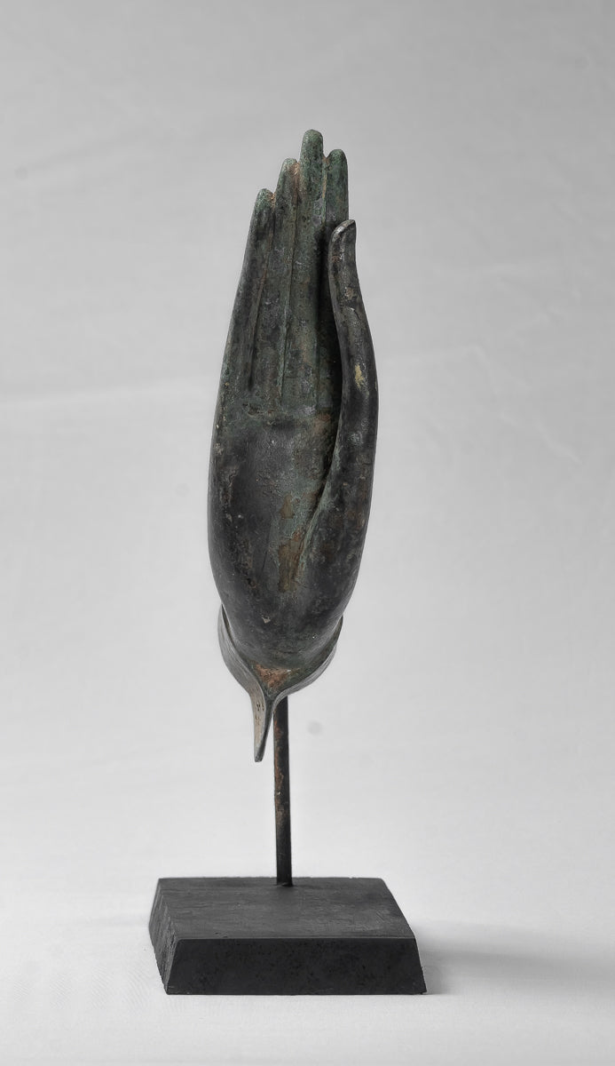 Monte Antique Thai Thai Style Southeast Asia Bronzo Thai Protection Hand - 32 cm/13 "