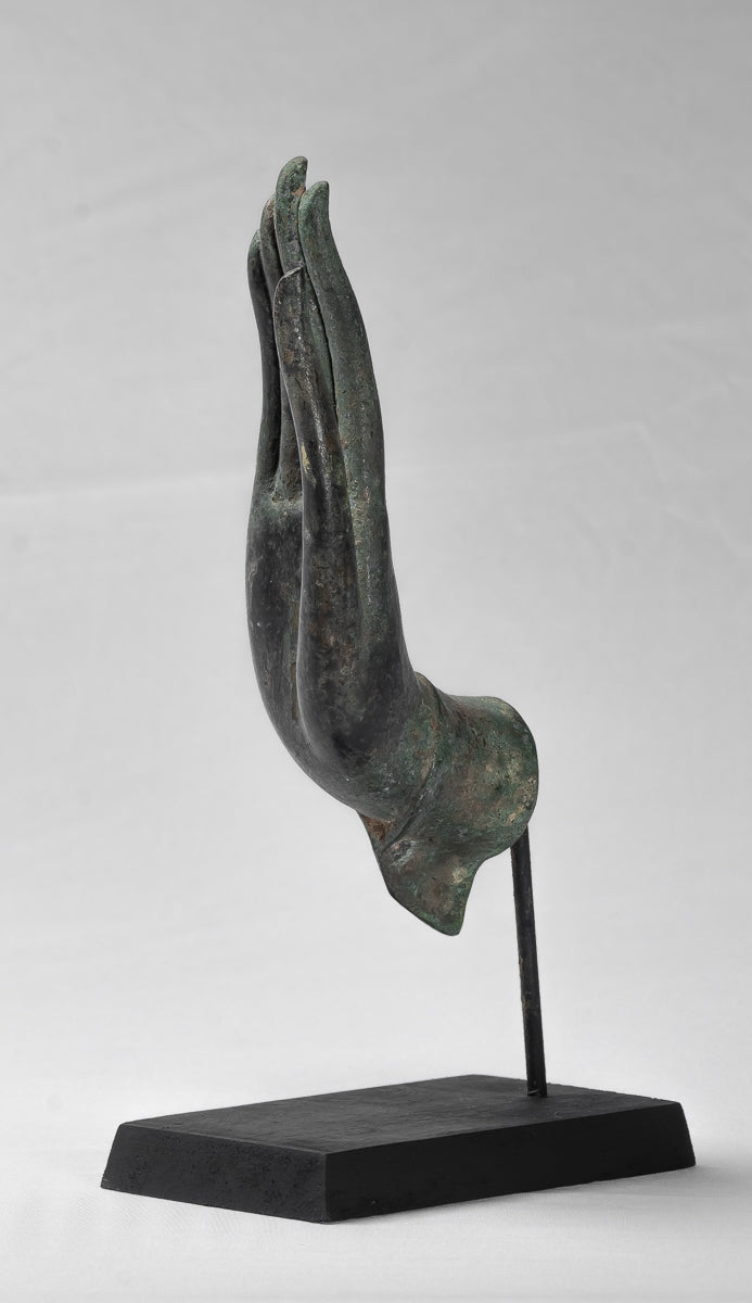 Monte Antique Thai Thai Style Southeast Asia Bronzo Thai Protection Hand - 32 cm/13 "