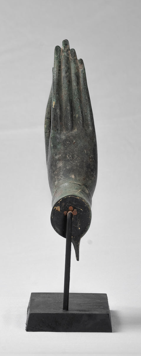 Monte Antique Thai Thai Style Southeast Asia Bronzo Thai Protection Hand - 32 cm/13 "