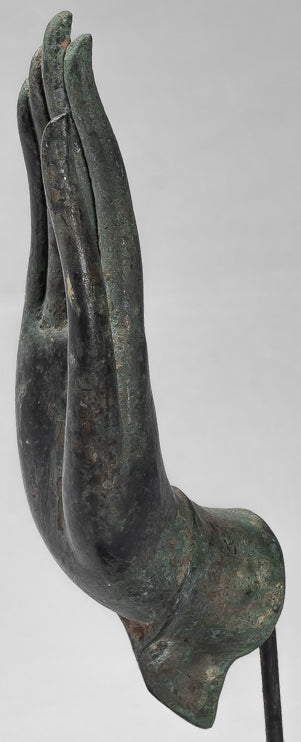 Monte Antique Thai Thai Style Southeast Asia Bronzo Thai Protection Hand - 32 cm/13 "