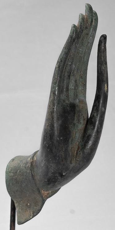 Monte Antique Thai Thai Style Southeast Asia Bronzo Thai Protection Hand - 32 cm/13 "