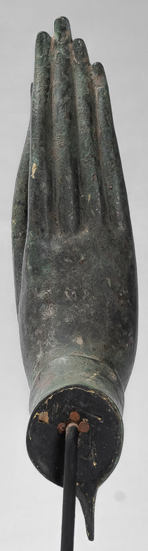 Monte Antique Thai Thai Style Southeast Asia Bronzo Thai Protection Hand - 32 cm/13 "