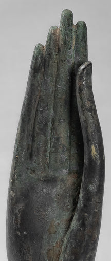 Monte Antique Thai Thai Style Southeast Asia Bronzo Thai Protection Hand - 32 cm/13 "