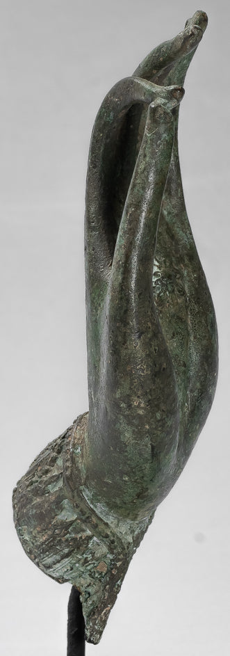 Antiguo de estilo tailandés montado en el sudeste asiático Bronce Thai Enseñh Hand - 30 cm/13 "