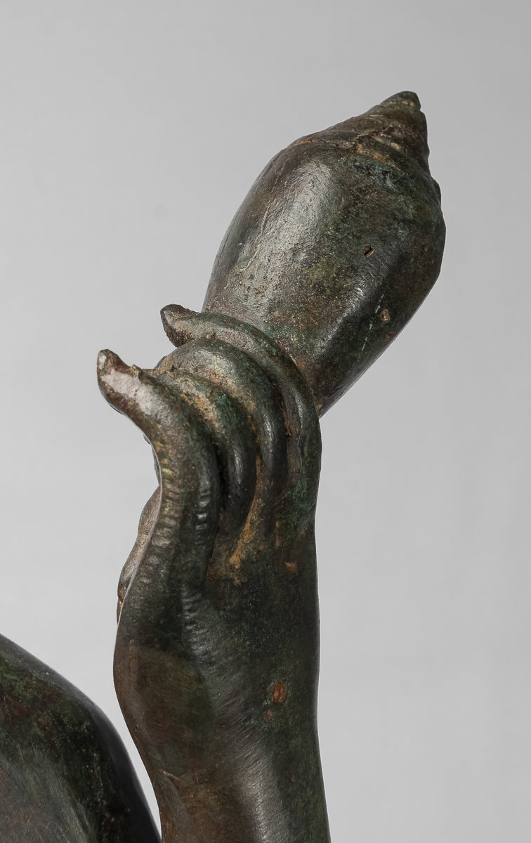 Estatua de Vishnu - Estatua de bronce de pie de estilo tailandés antiguo Vishnu - 94cm/38 "