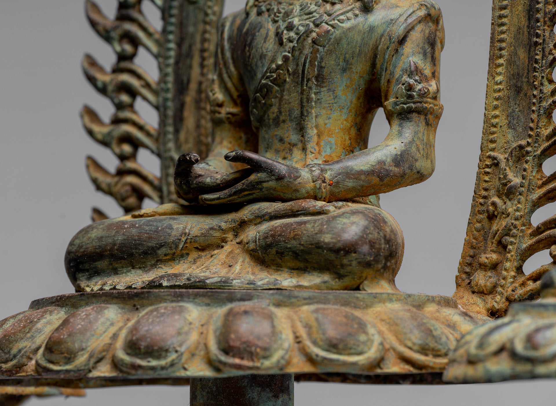 Buddha Statue - Antique Indonesischer Stil Bronze Javaner Meditation Buddha Statue - 49cm/20 "