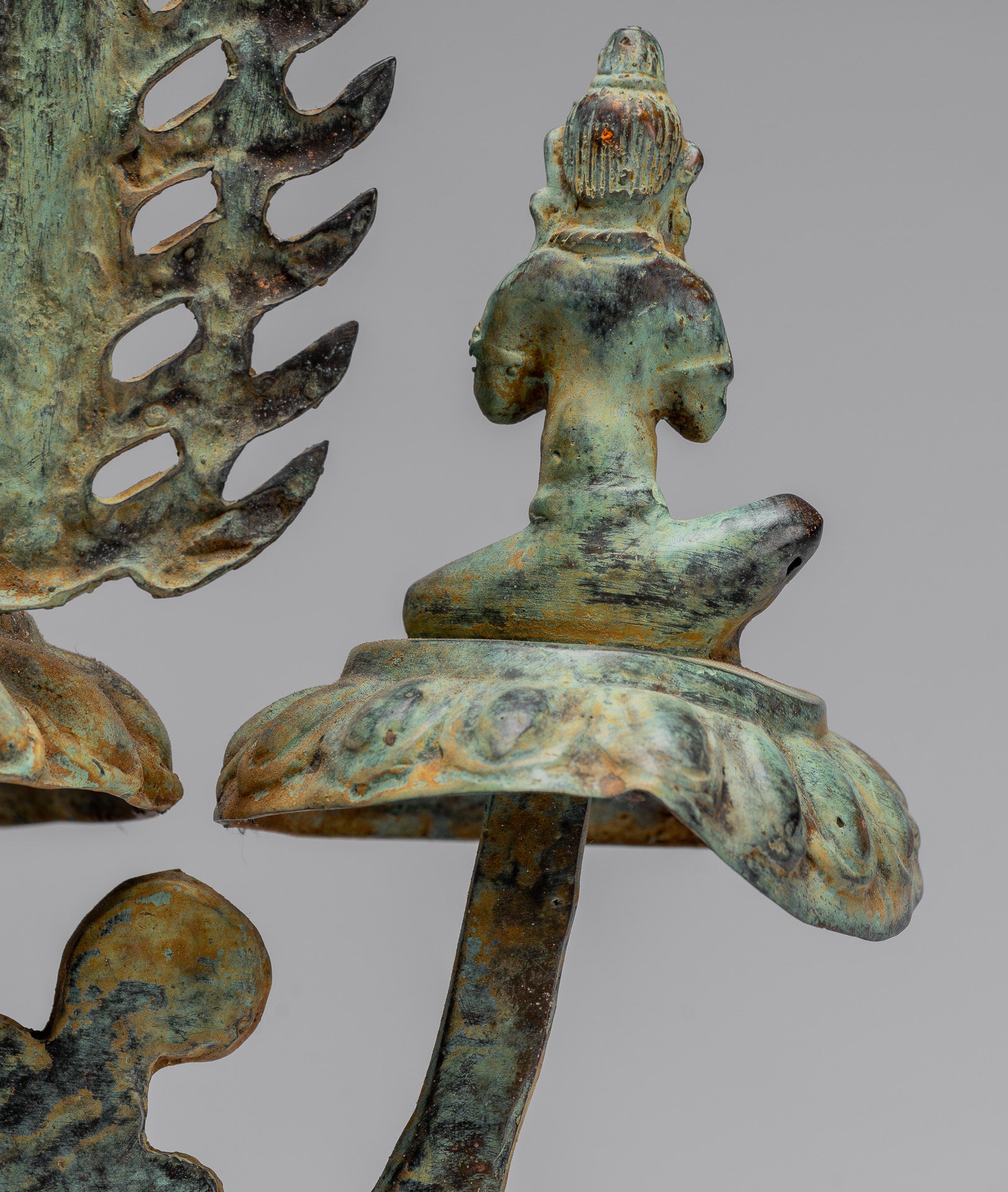 Buddha Statue - Antique Indonesischer Stil Bronze Javaner Meditation Buddha Statue - 49cm/20 "