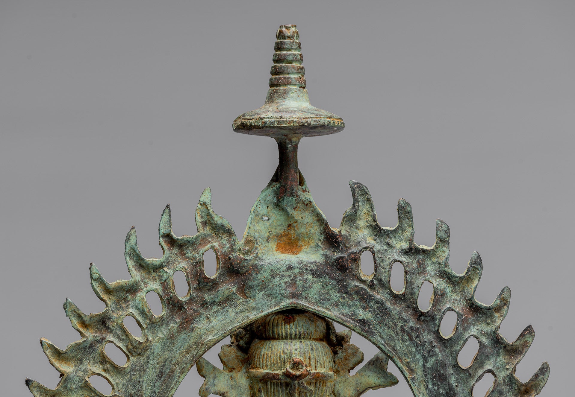 Buddha Statue - Antique Indonesischer Stil Bronze Javaner Meditation Buddha Statue - 49cm/20 "