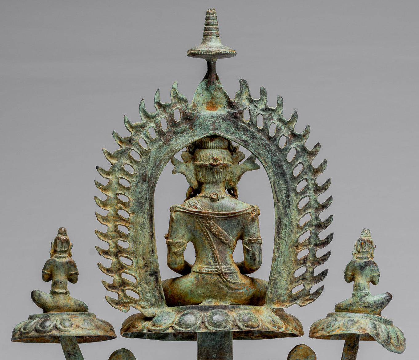 Buddha Statue - Antique Indonesischer Stil Bronze Javaner Meditation Buddha Statue - 49cm/20 "