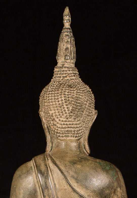Statua Buddha - Statua Buddha di Buddha in stile antico Laos seduto - 56 cm/22 "
