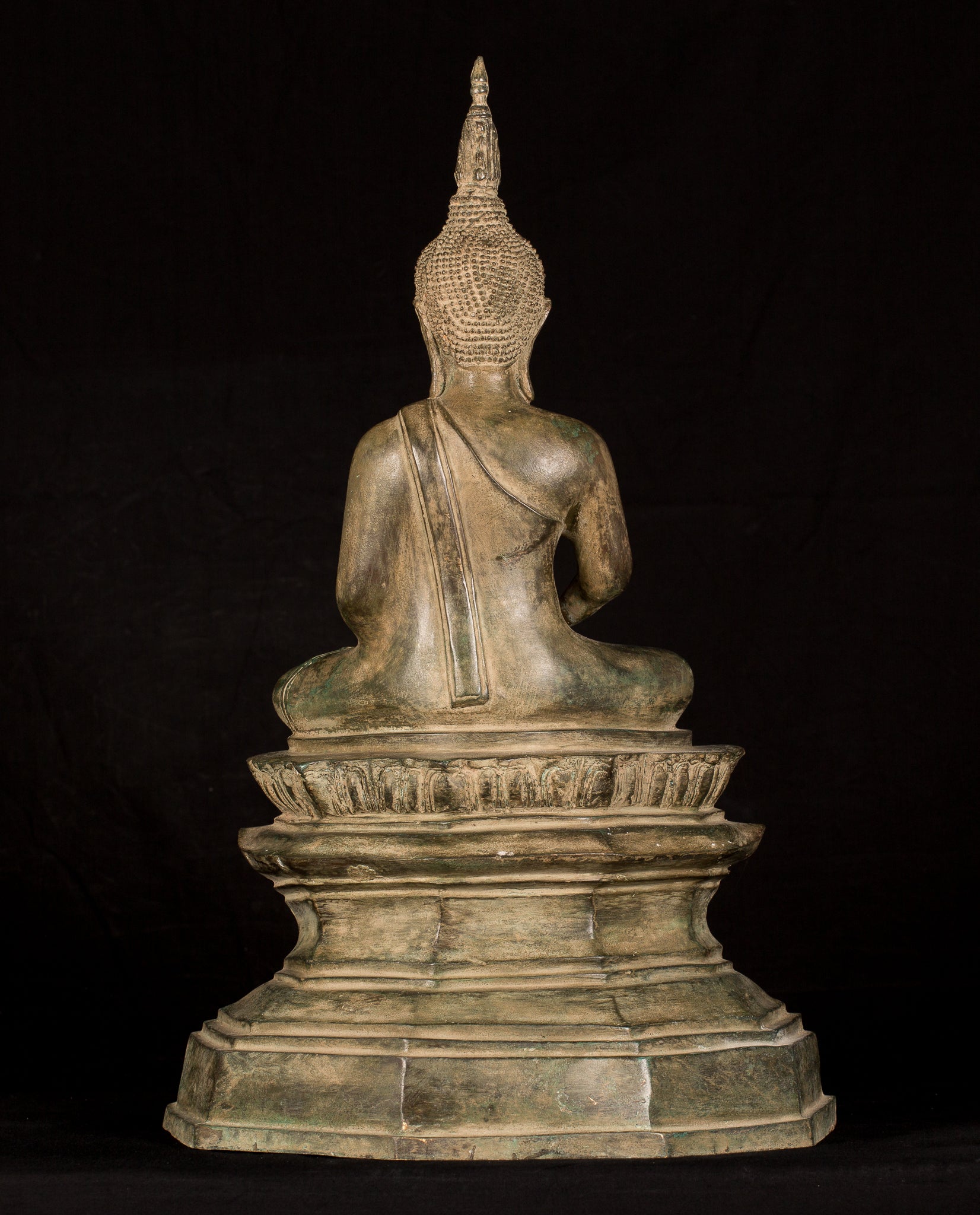 Statua Buddha - Statua Buddha di Buddha in stile antico Laos seduto - 56 cm/22 "