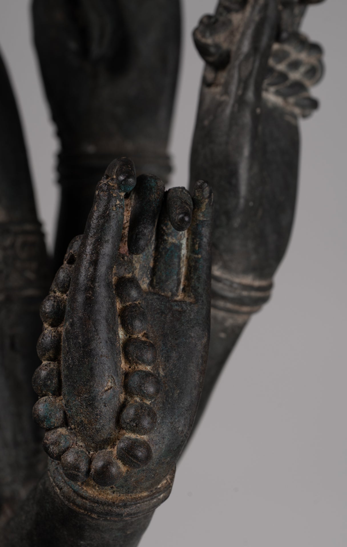 Vishnu Statue - Antique Thai Style Standing Bronze Vishnu Statue - 112cm/45"